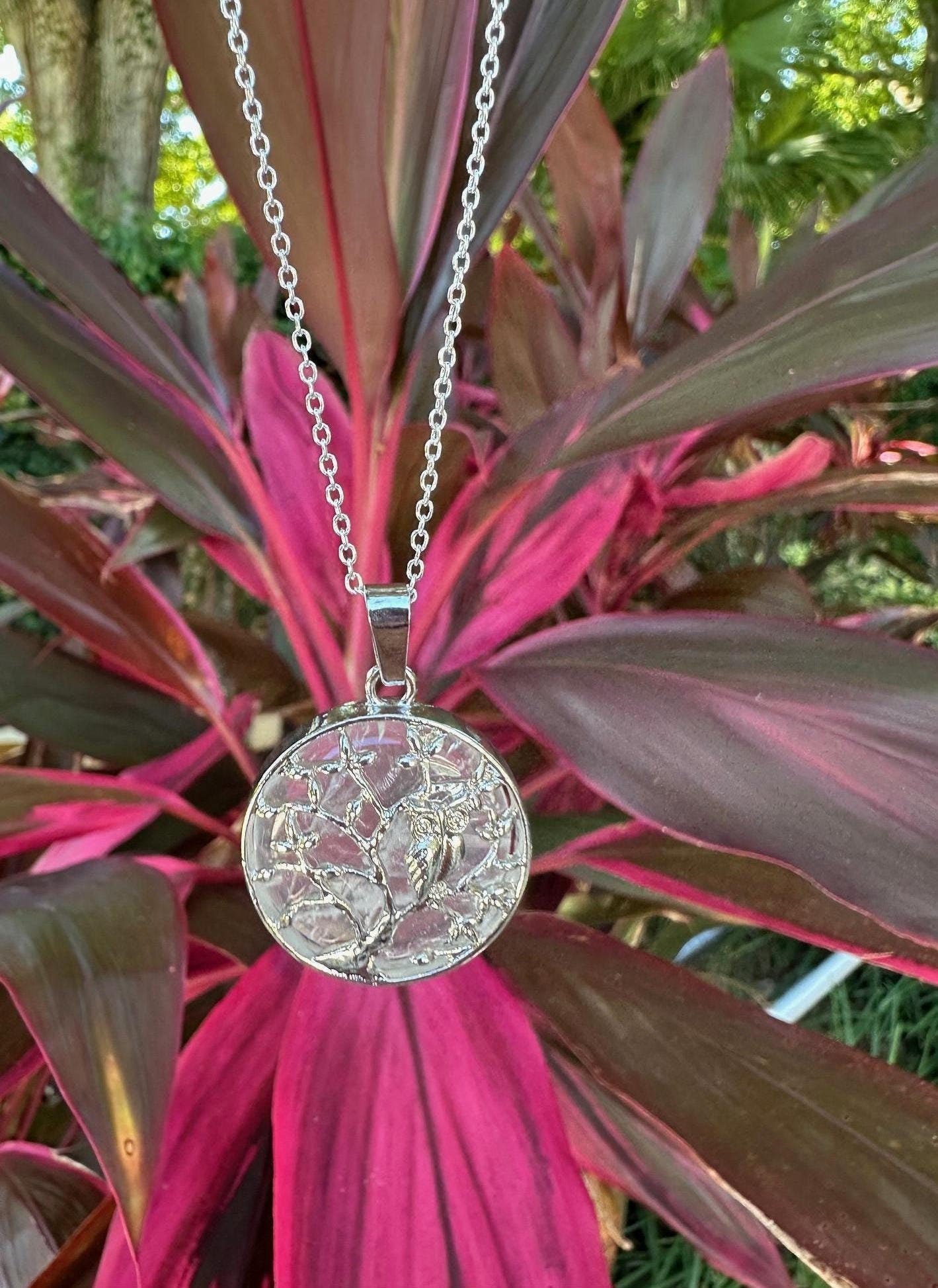 Clear Quartz Owl Necklace