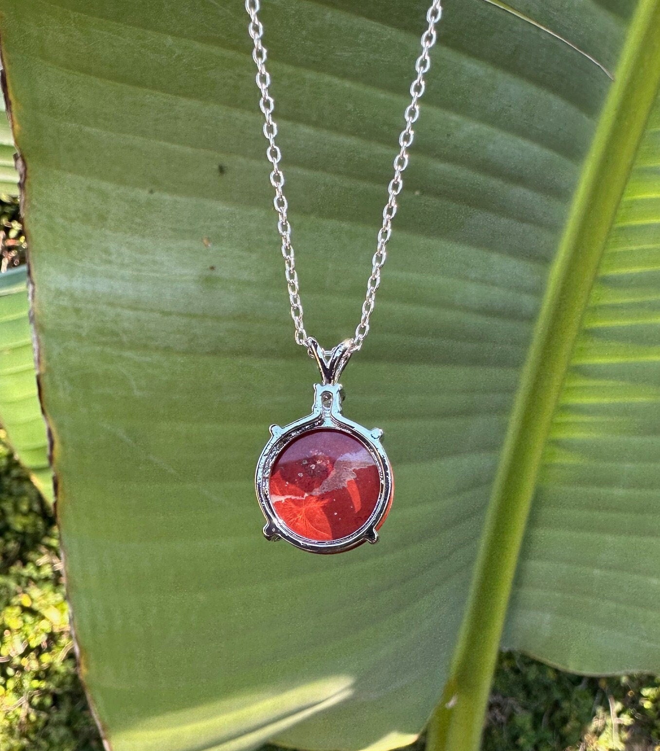 Rainbow Jasper Prism Pendant Necklace