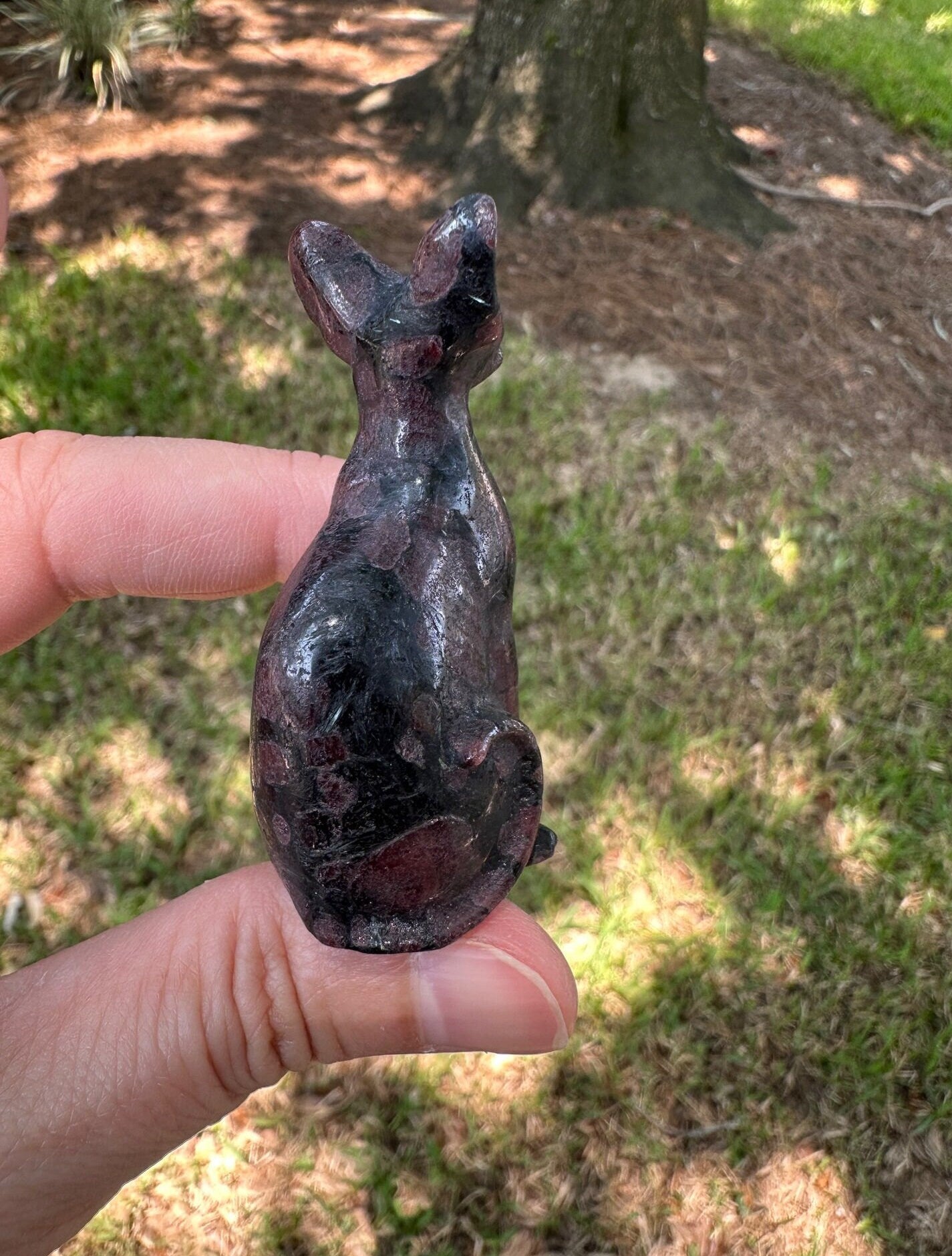 Garnet Spynx Cat Figurine