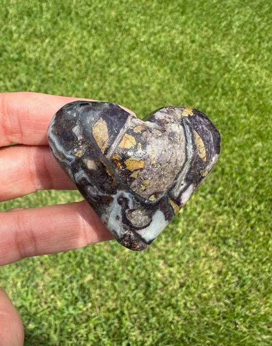 Charoite Heart Carving