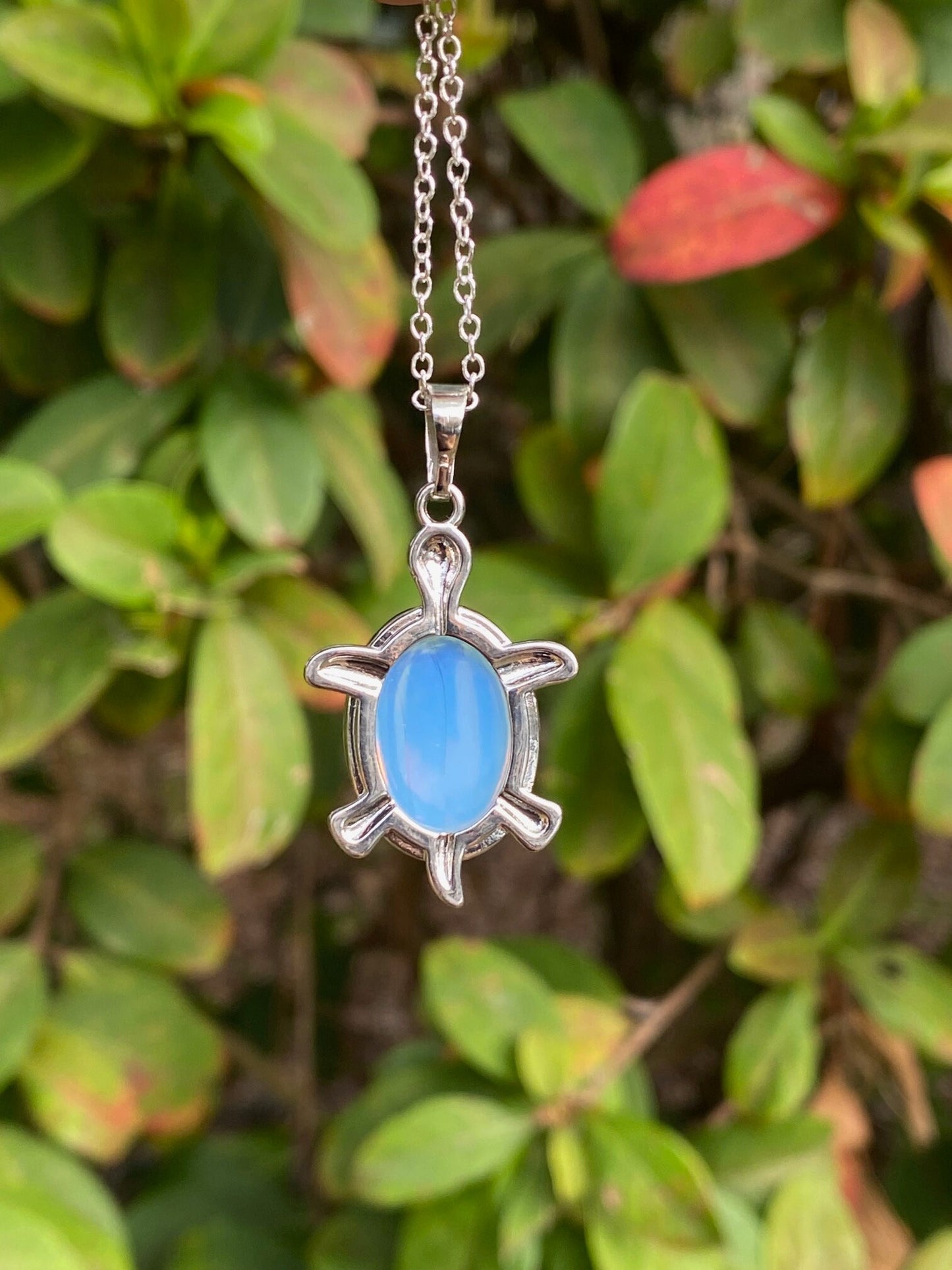 Opalite Turtle Pendant Necklace