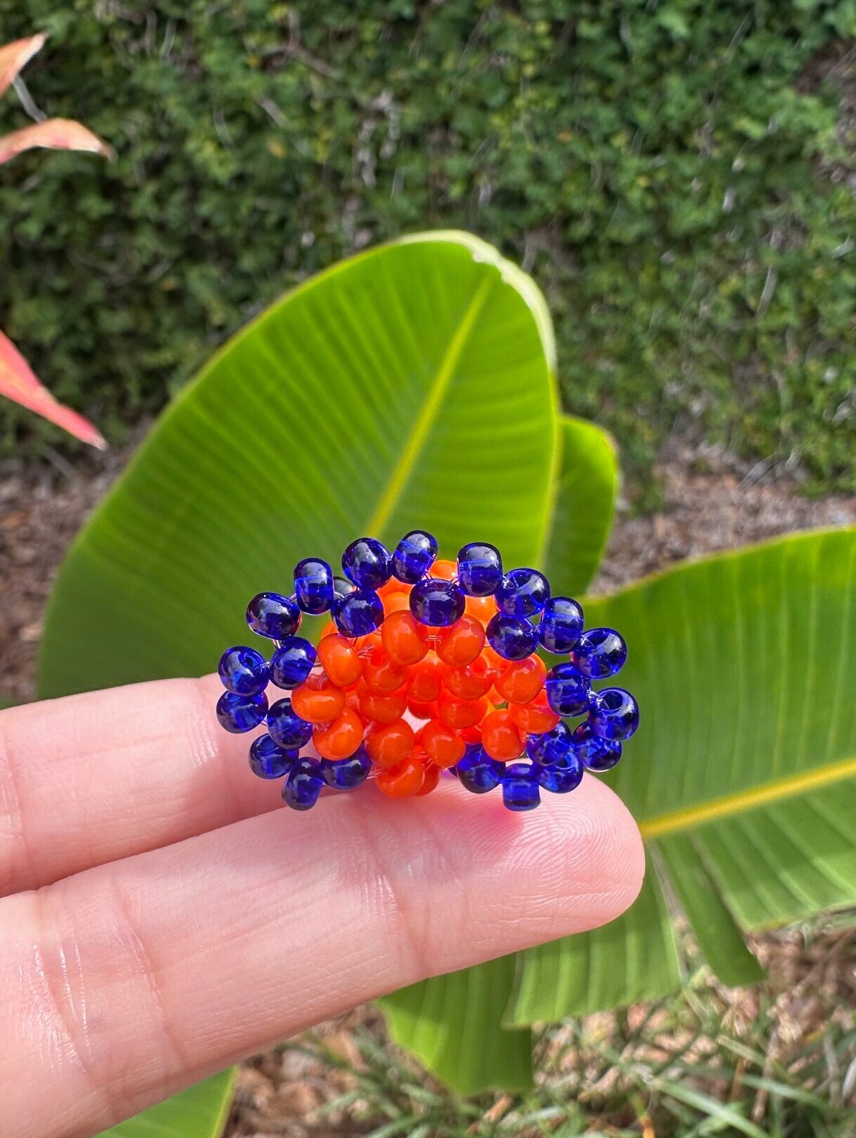 Beaded HalfMoon Tail Betta Figurine