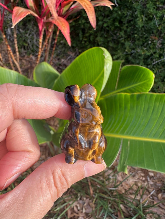 Tiger Eye Rabbit Figurine
