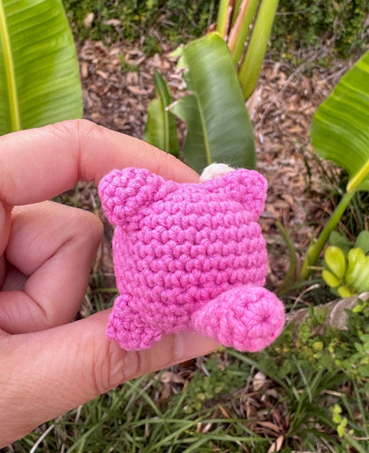 Crochet Pink Kitten Figurine