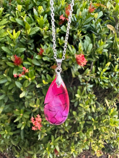 Dragon Vein Agate Pendant Necklace
