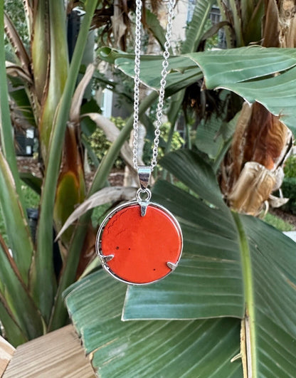 Red Jasper Owl Pendant Necklace