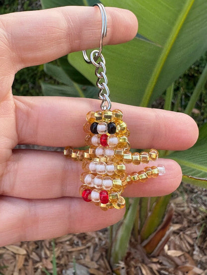 Beaded Golden Monkey Keychain