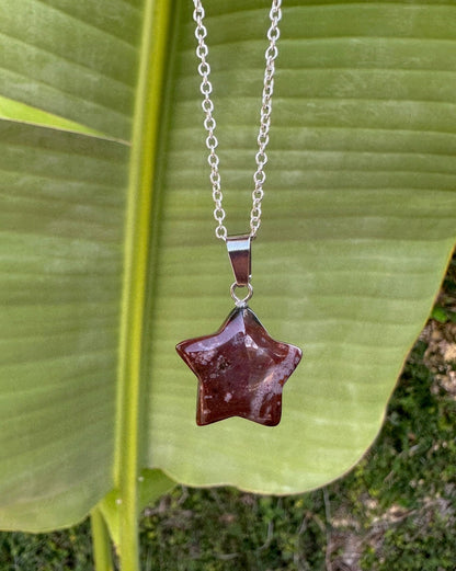 Indian Agate Star Pendant Necklace
