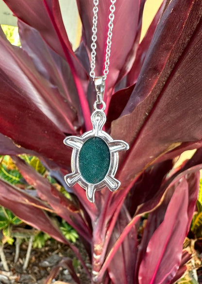 Indian Agate Turtle Necklace