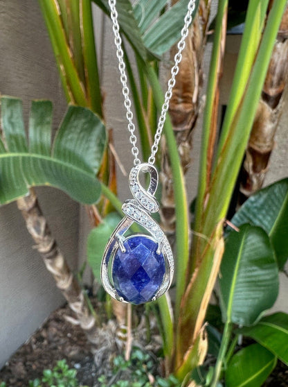 Sodalite Swirl Pendant Necklace