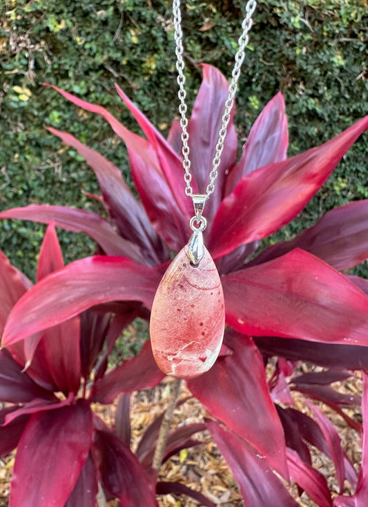 Rainbow Jasper Teardrop Pendant Necklace