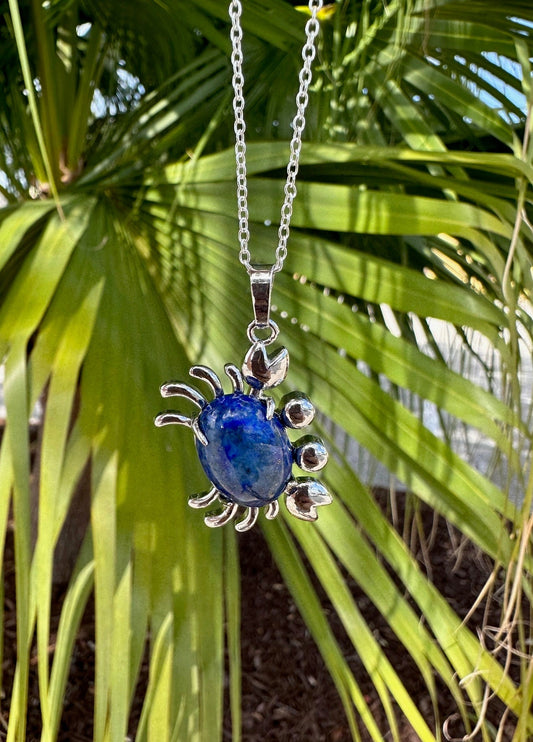 Lapis Lazuli Crab Necklace