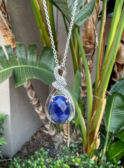 Sodalite Swirl Pendant Necklace