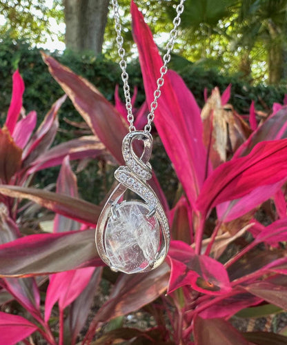 Clear Quartz Swirl Necklace