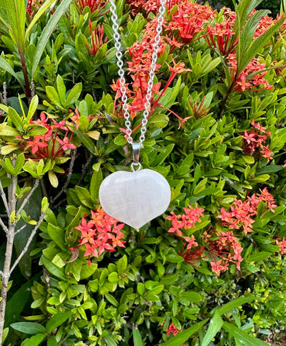 Rose Quartz Heart Pendant Necklace
