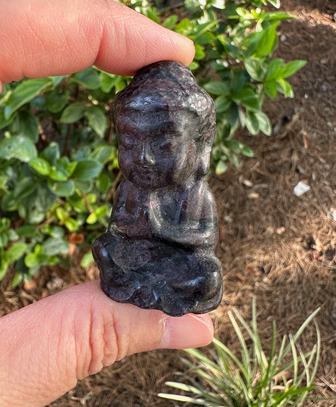 Garnet Buddha Figurine
