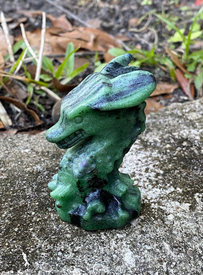 Zoisite Dragon Head Figurine