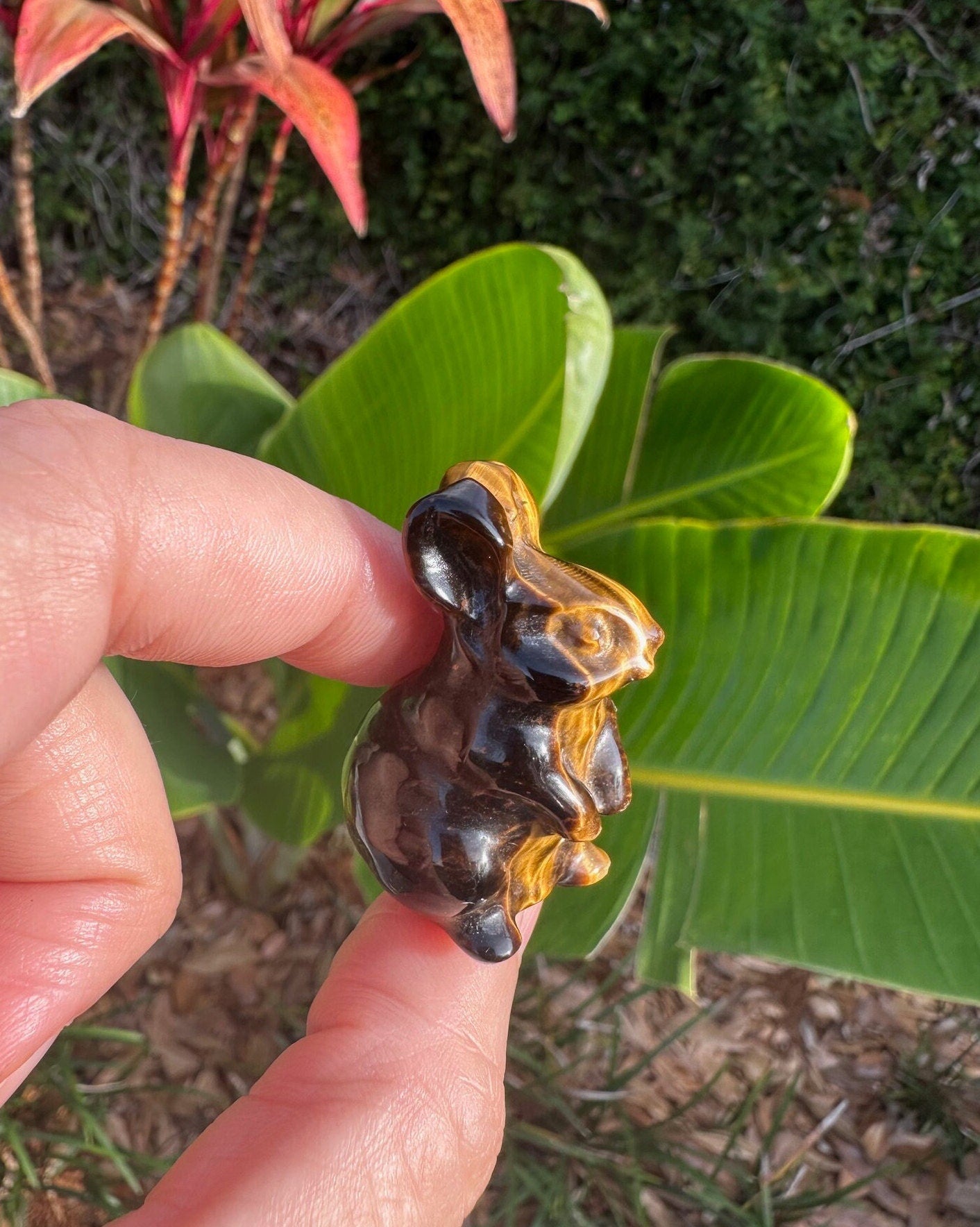 Tiger Eye Rabbit Figurine