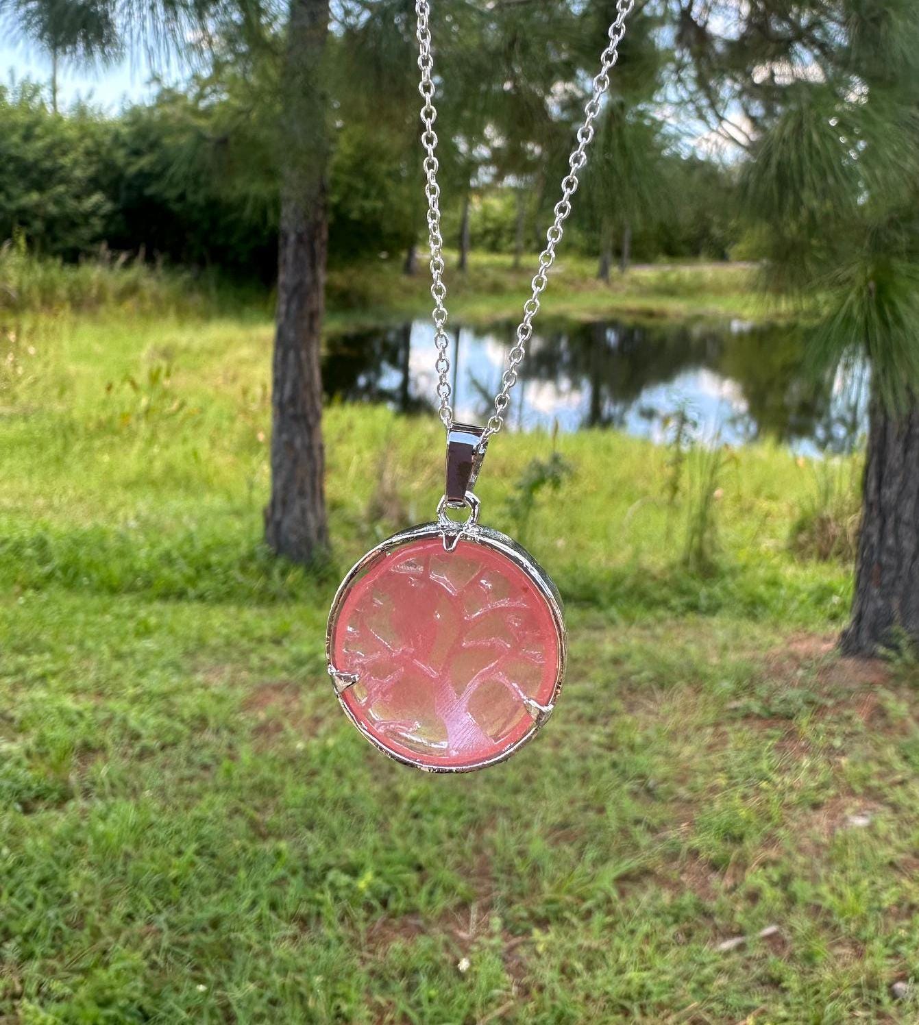 Cherry Quartz Owl Necklace