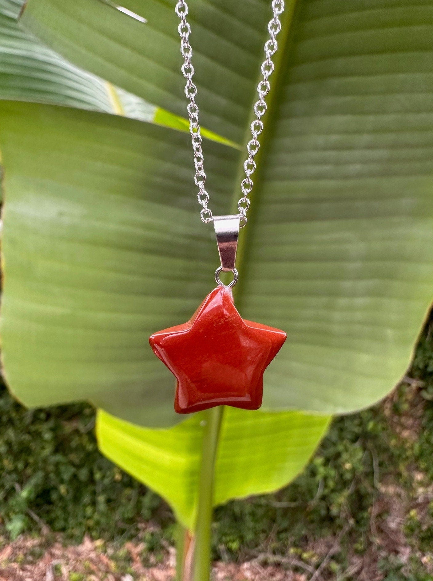 Red Jasper Star Necklace