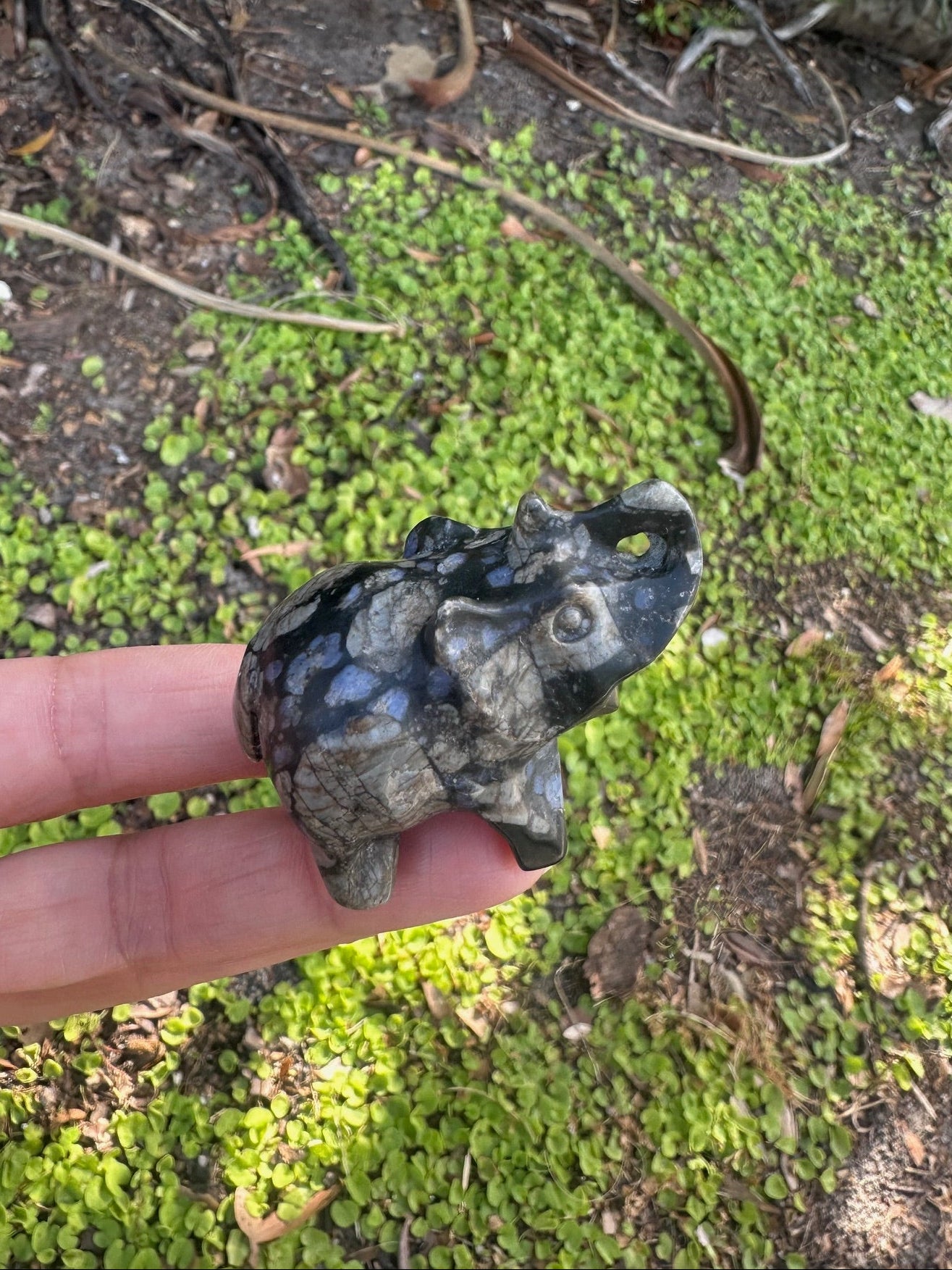 Que Sera Llanite Elephant Figurine