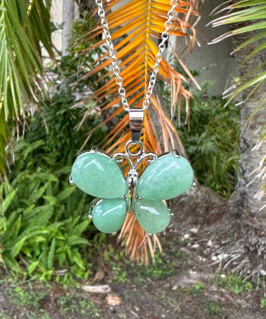 Green Aventurine Butterfly Necklace