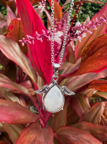 Clear Quartz Angelic Egg Pendant Necklace