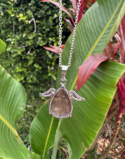 Rhodonite Angelic Egg Pendant Necklace