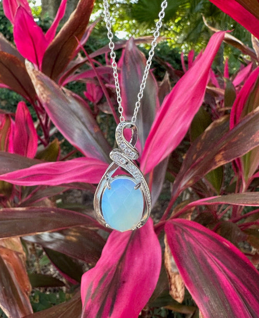 Opalite Swirl Pendant Necklace