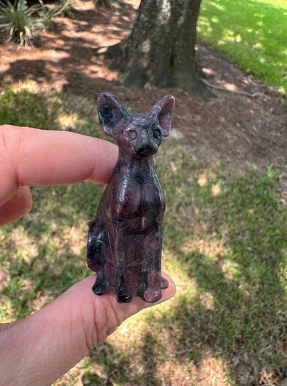 Garnet Spynx Cat Figurine