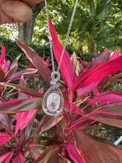 Clear Quartz Swirl Necklace