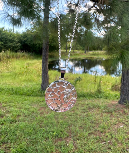 Cherry Quartz Owl Necklace