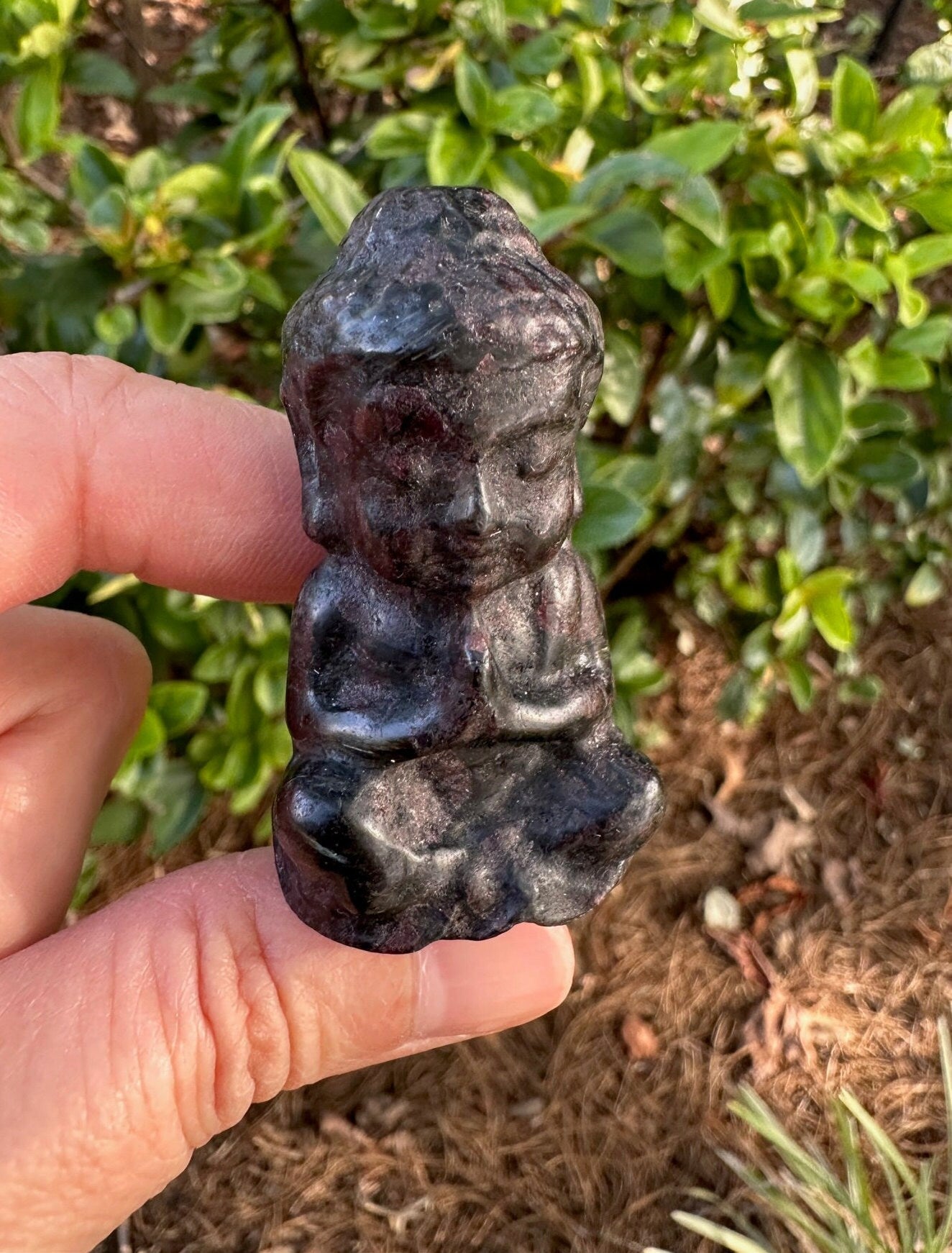 Garnet Buddha Figurine