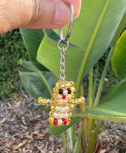 Beaded Golden Monkey Keychain