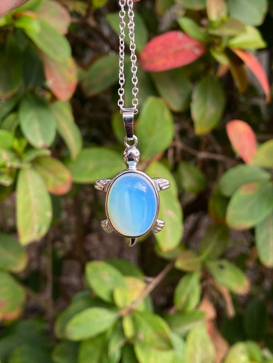 Opalite Turtle Pendant Necklace